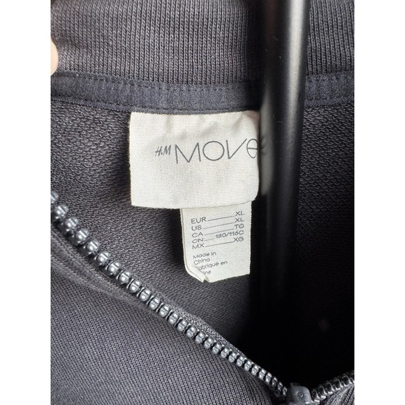 H&M Move Black Cropped Zip-Up Hoodie Size XL - Picture 3 of 7